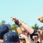 Baseball players celebrating